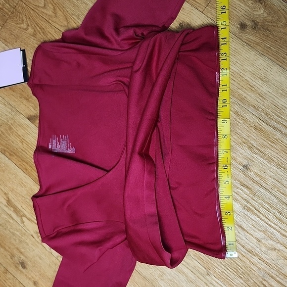 NWT AVEC LES FILLES Burgundy scoop neck 3/4 sleeve top - Picture 5 of 10
